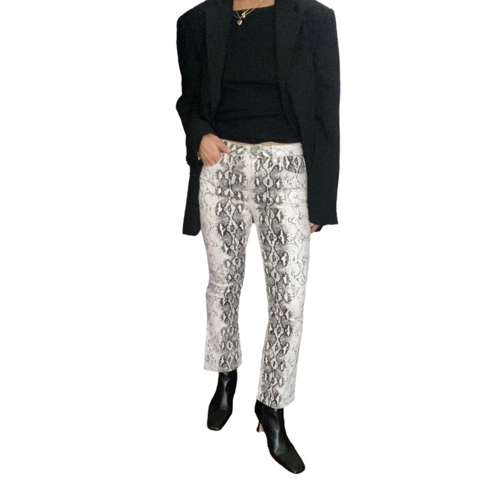 Ashley Mason Snake Print Flared Cropped Size 5 - Picture 9 of 9